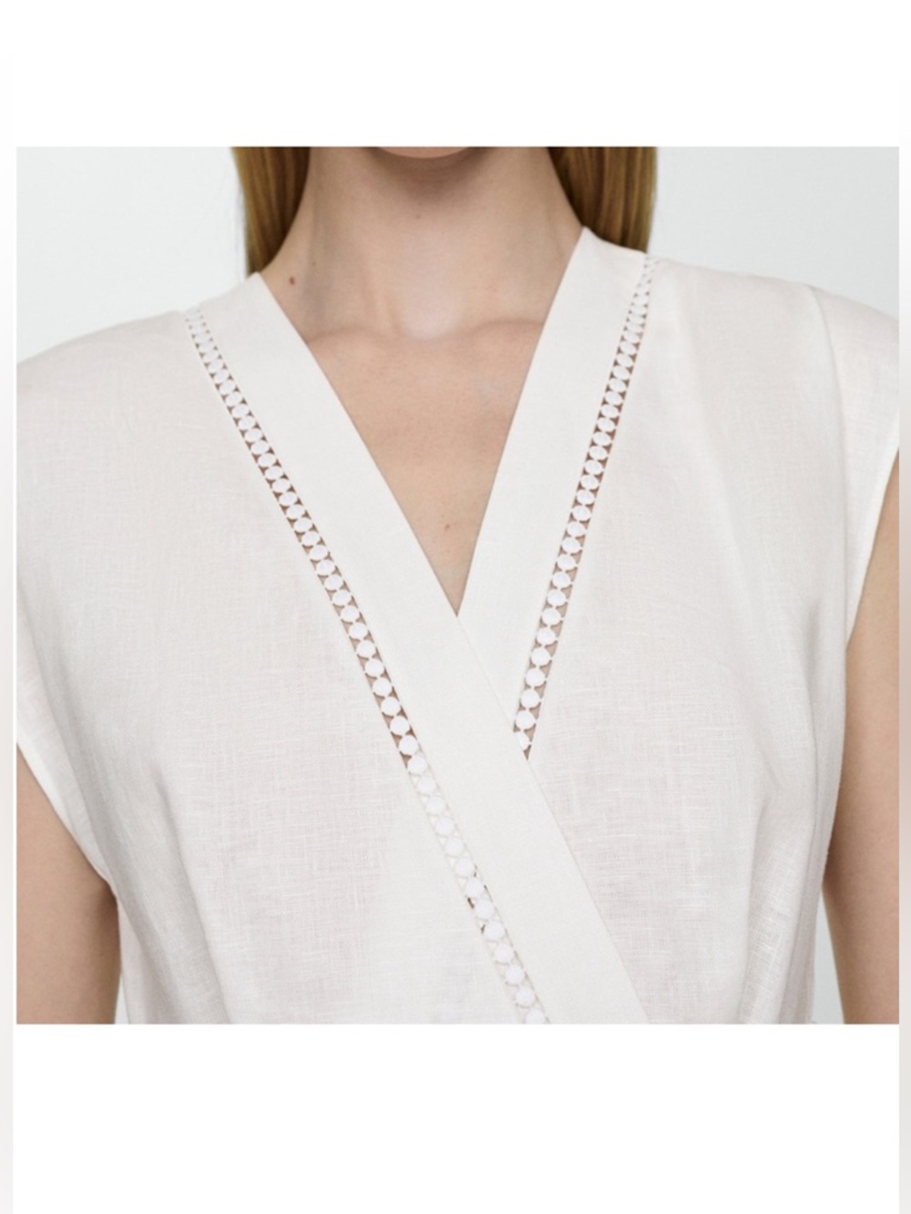 Mango Sleeveless Linen Midi Dress - Picture 3 of 12